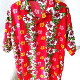 Chemise  hawaiënne rouge