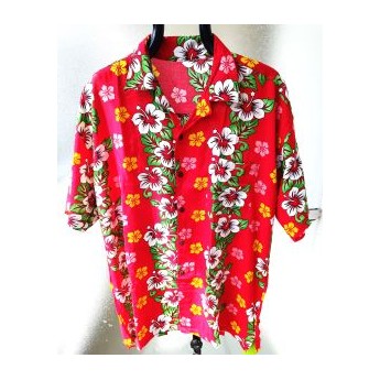 Chemise  hawaiënne rouge