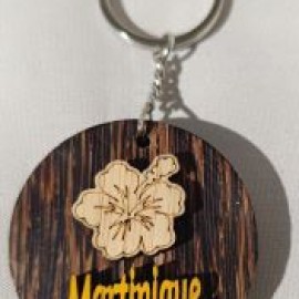 Porte- clés hibiscus Martinique