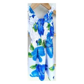 Robe hibiscus bleue