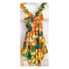 Robe tropicale orange